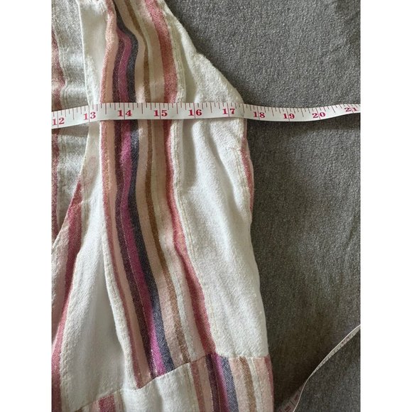 Rails Wrap Dress Women XSmall Cream Jewel Striped Madison Lightweight Sleeveless - Picture 8 of 11